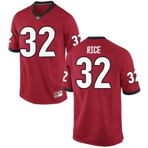 #32 Monty Rice UGA Men's Replica Stitched Jerseys Red